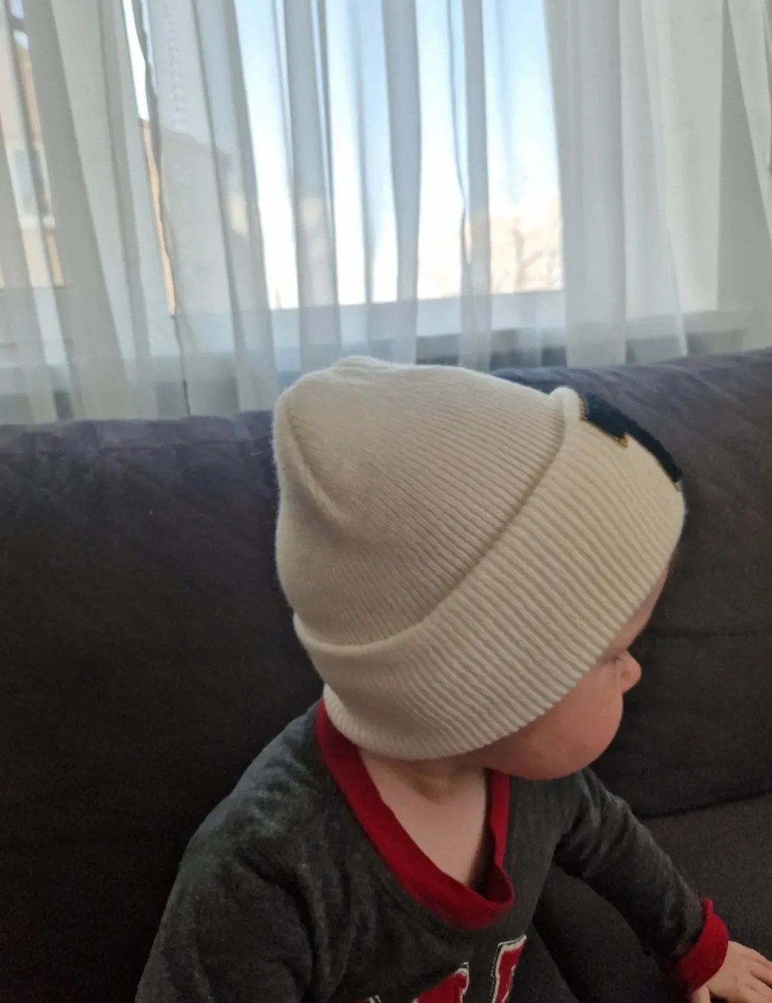 Balta beanie kepurė vaikui 5