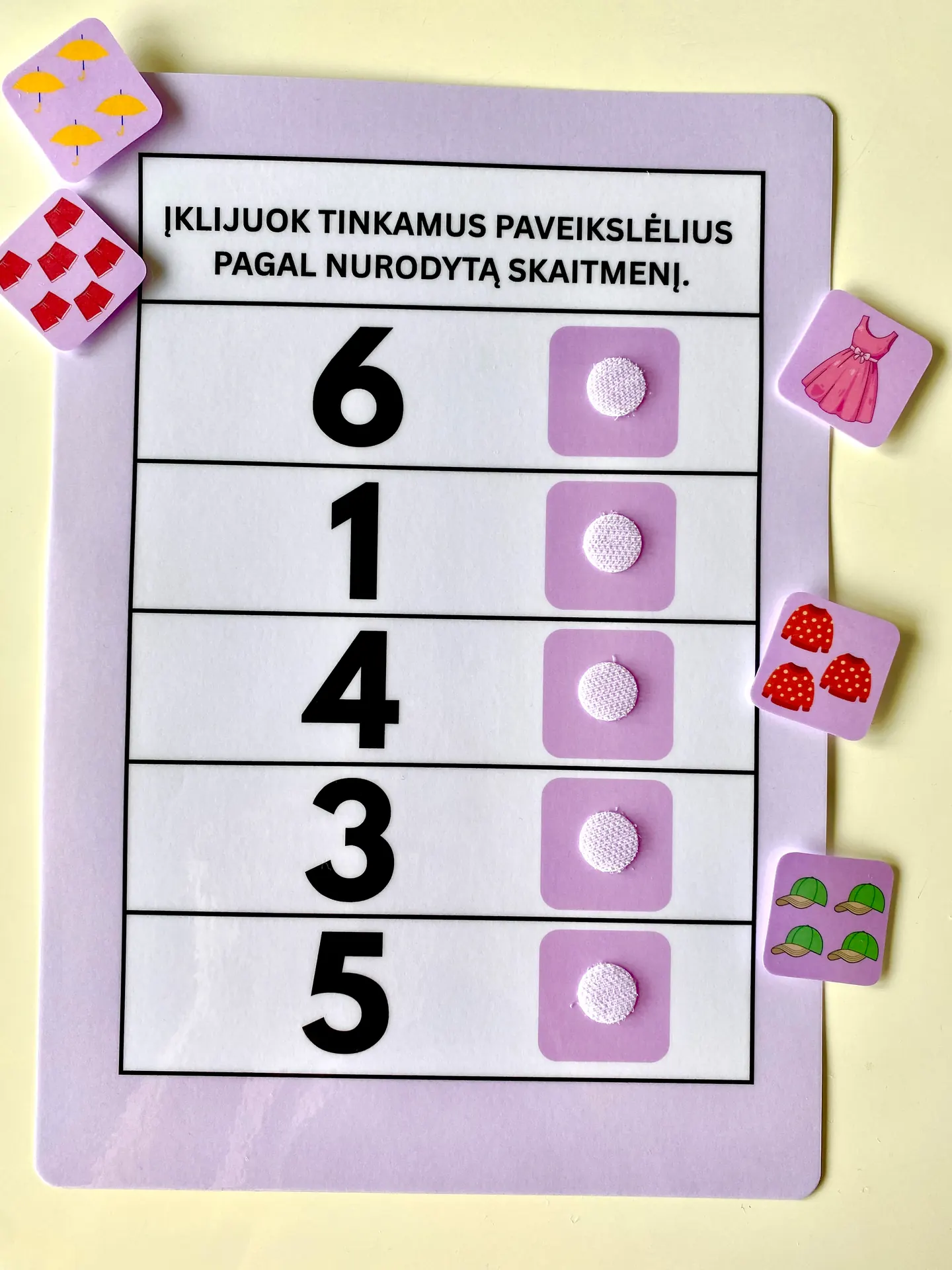 Skaitmenų ir skaičiavimo rinkinys 5
