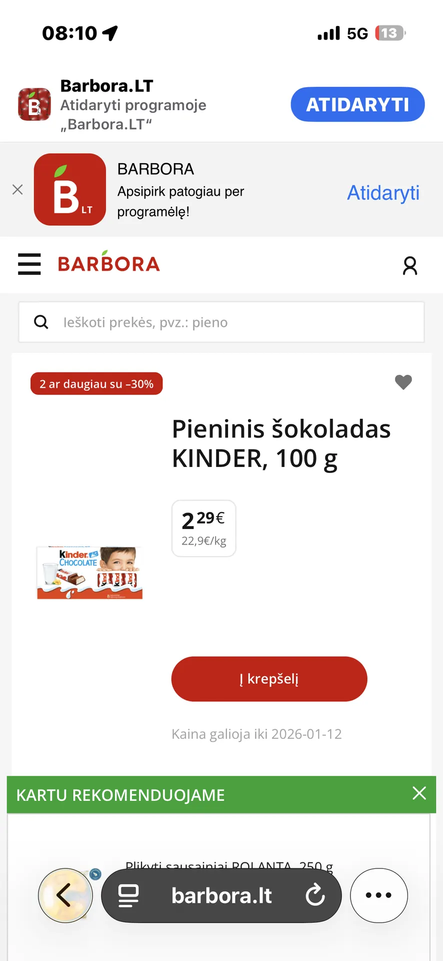 Kinder šokoladas 2