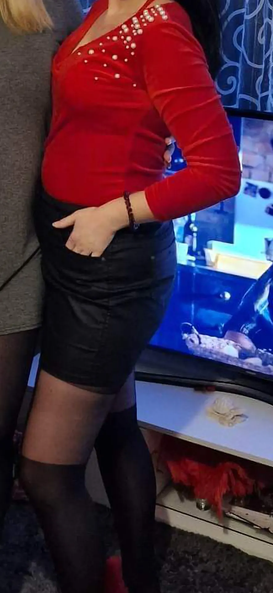 Parduodamas mini sijonukas,toks nei džinsas,nei kaip oda,yra reali foto,kaip atrodo ant manęs 4