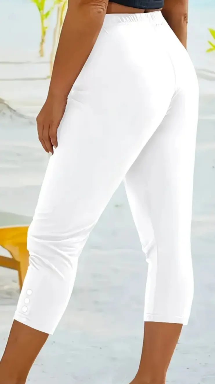Baltos Capris Kelnės 3
