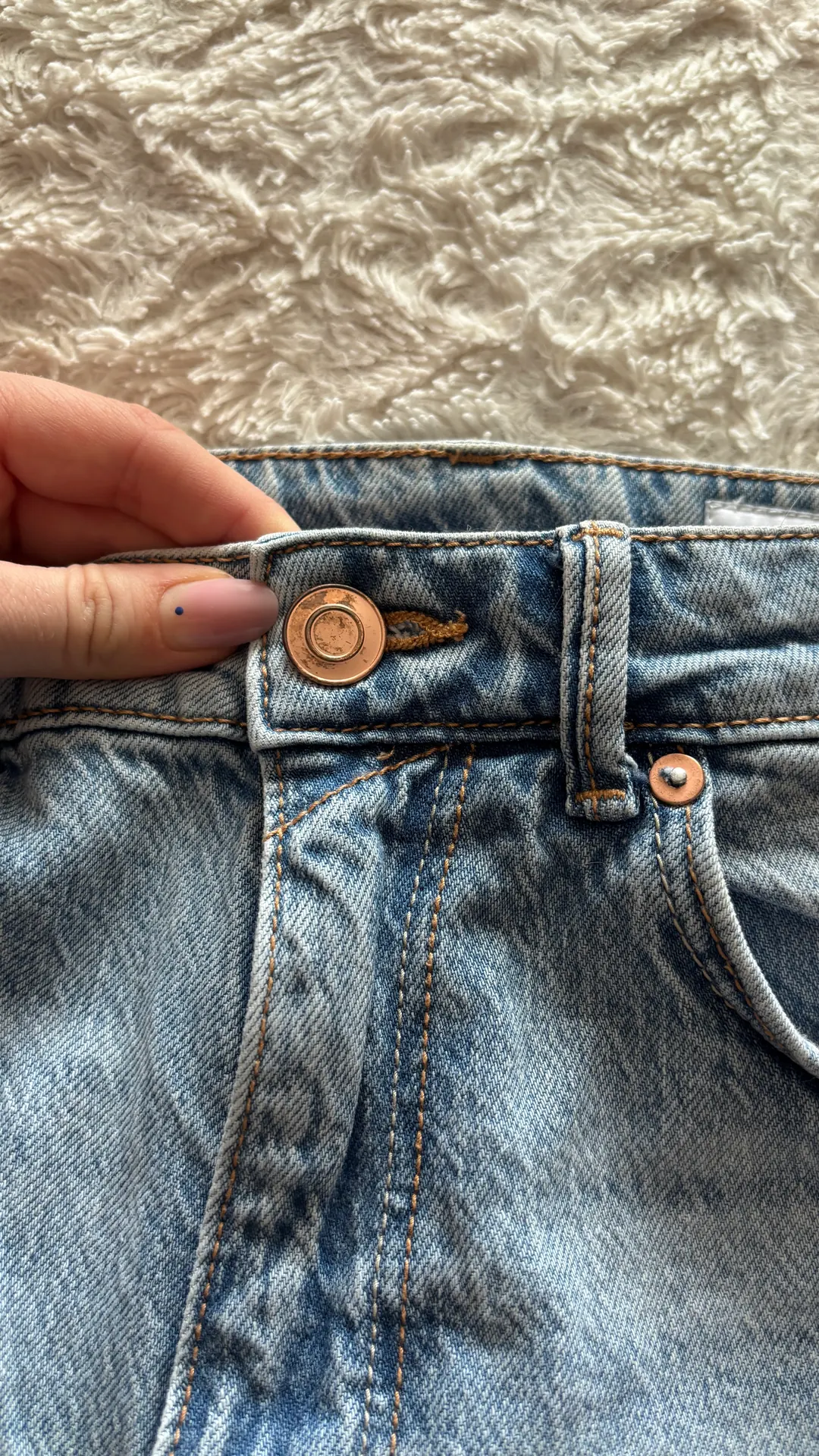 MOM FIT šviesiai mėlyni džinsai 5