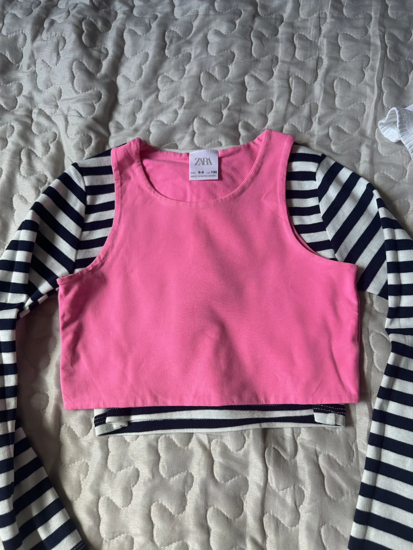 🌸 3 mergaitiški crop top marškinėliai / palaidinės (Zara) 🌸 5