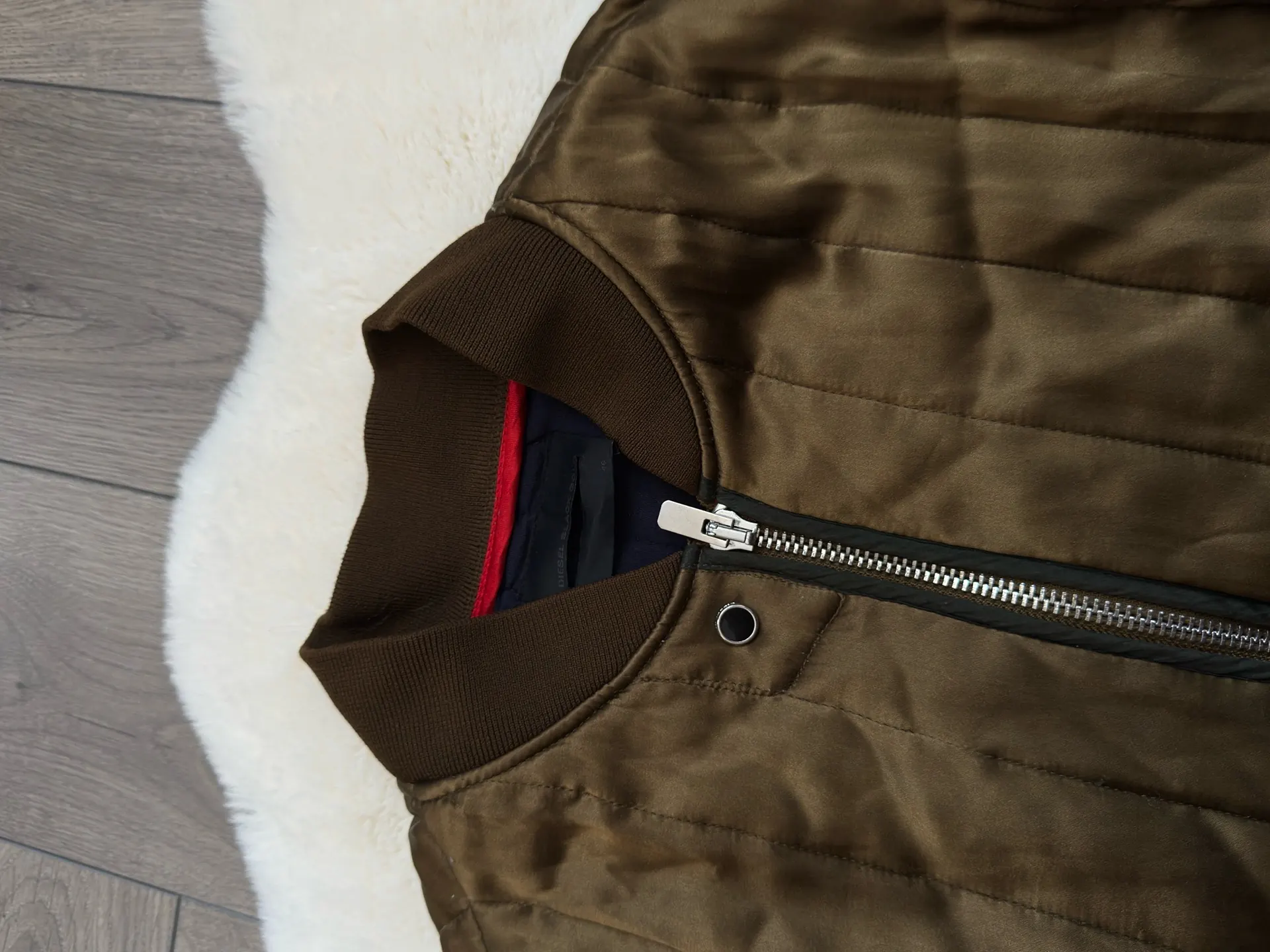 Diesel Black Gold prabangi 100% šilko bomber striuke 3