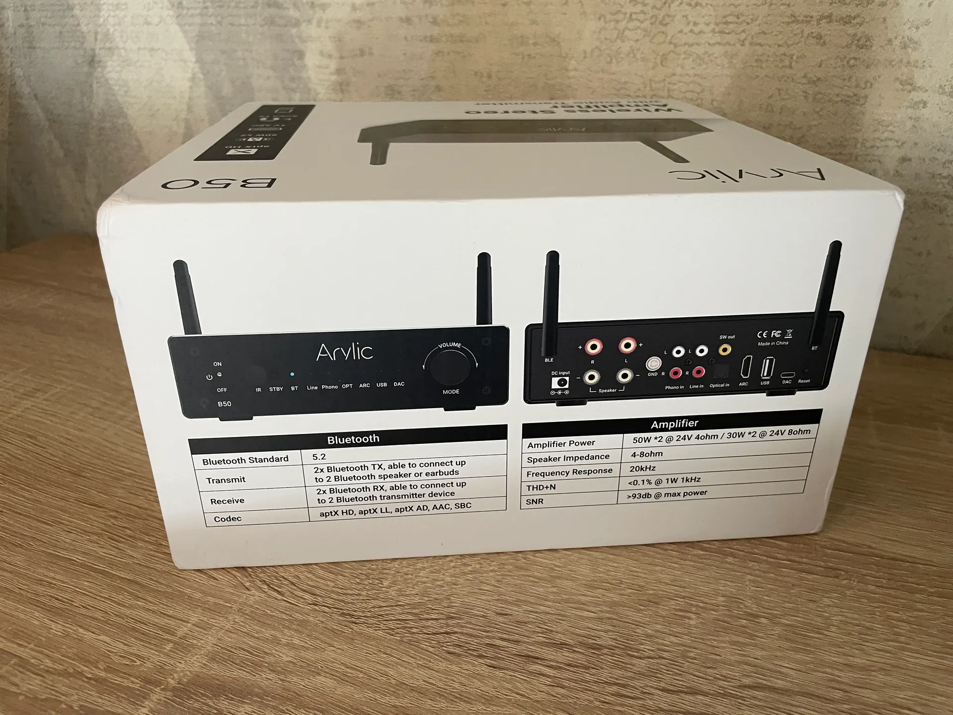 Arylic B50 Bluetooth Stereo stiprintuvas su Audio siųstuvu 3