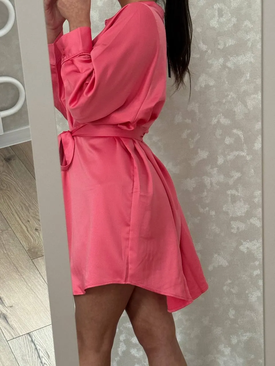 Vero Moda nauja rožinė marškinių tipo suknelė su diržu dydis M 3