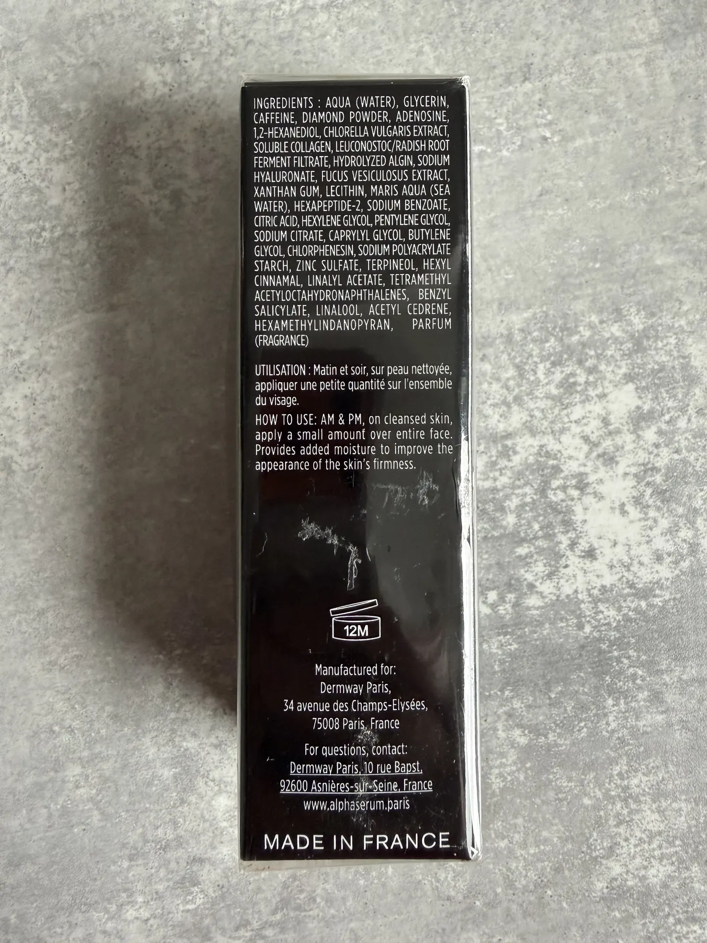 Alpha Serum Paris Caffeine + Diamond Lift & Firming Face Serum 30 ml 2