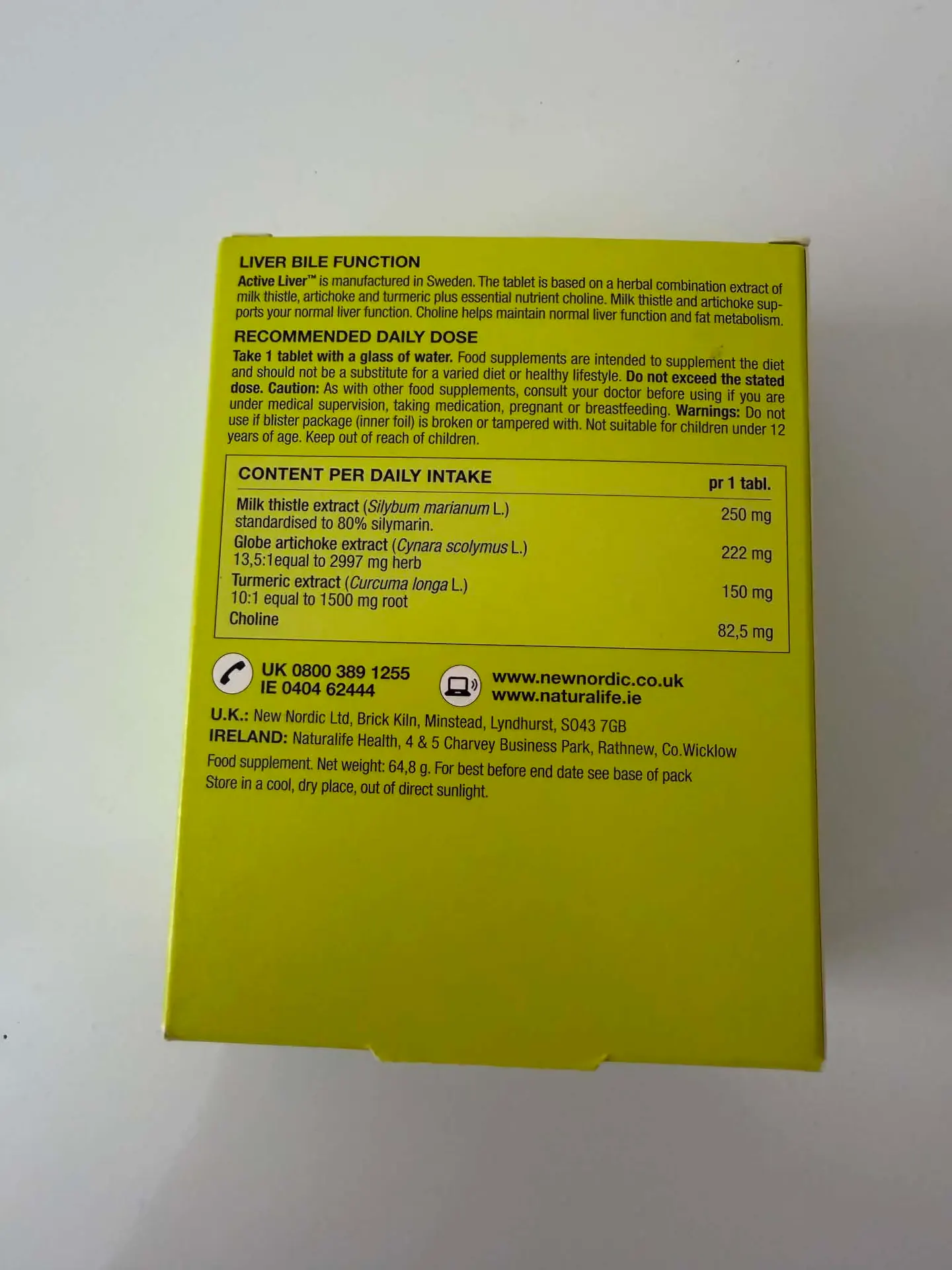 Active Liver - maisto papildas kepenims 60 tablečių 2
