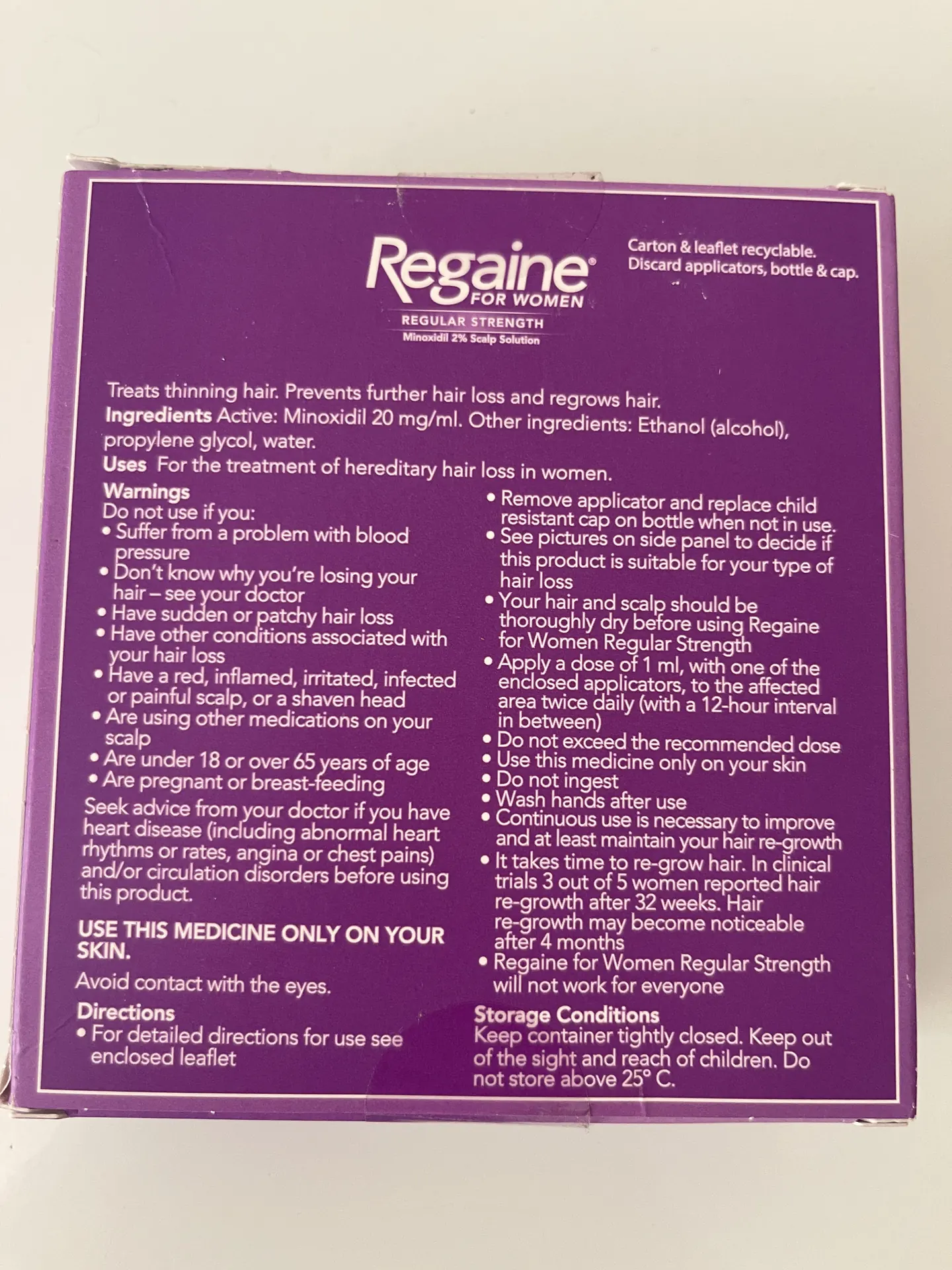 Regaine Moterims - plaukų augimui ir stiprinimui 2