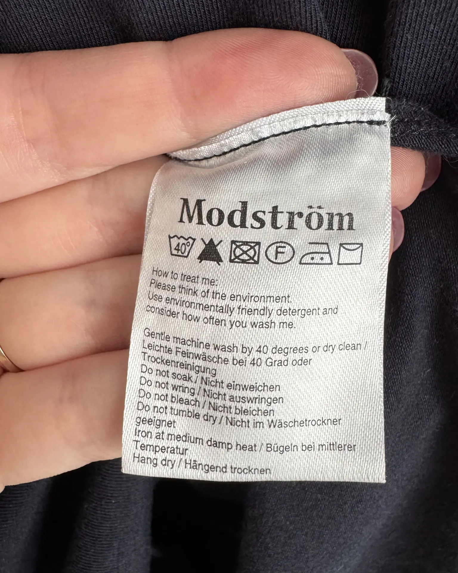 Modström tamsiai mėlyna (navy) midi suknelė 3/4 rankovės S dydis 4
