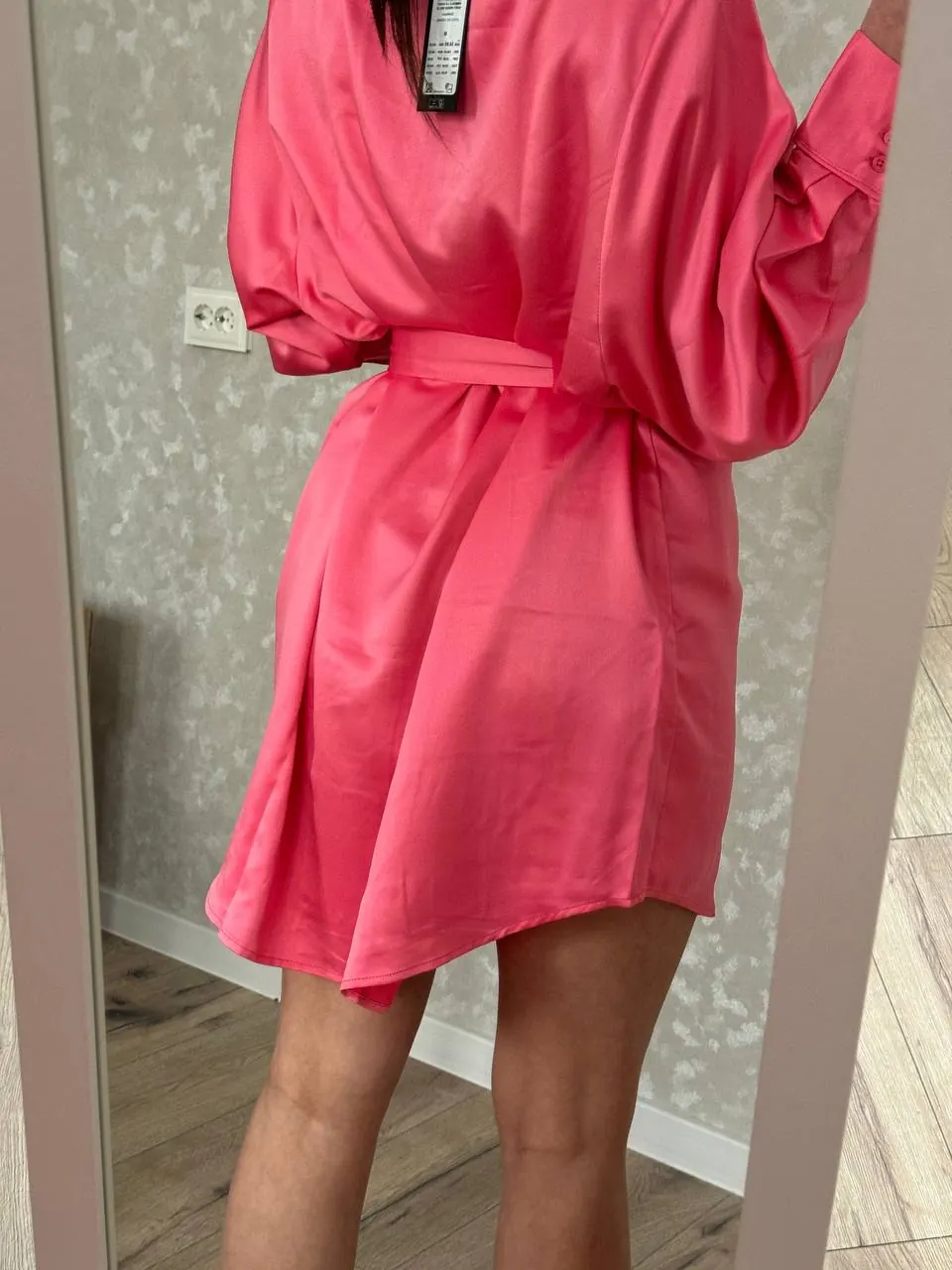 Vero Moda nauja rožinė marškinių tipo suknelė su diržu dydis M 5
